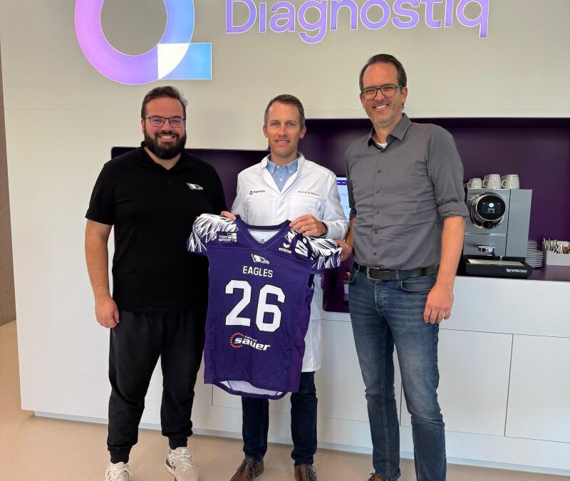 Mit Diagnostiq gewinnen die Reutlingen Eagles einen neuen regionalen Partner, der sich für Gesundheit, Prävention und Sport engagiert.