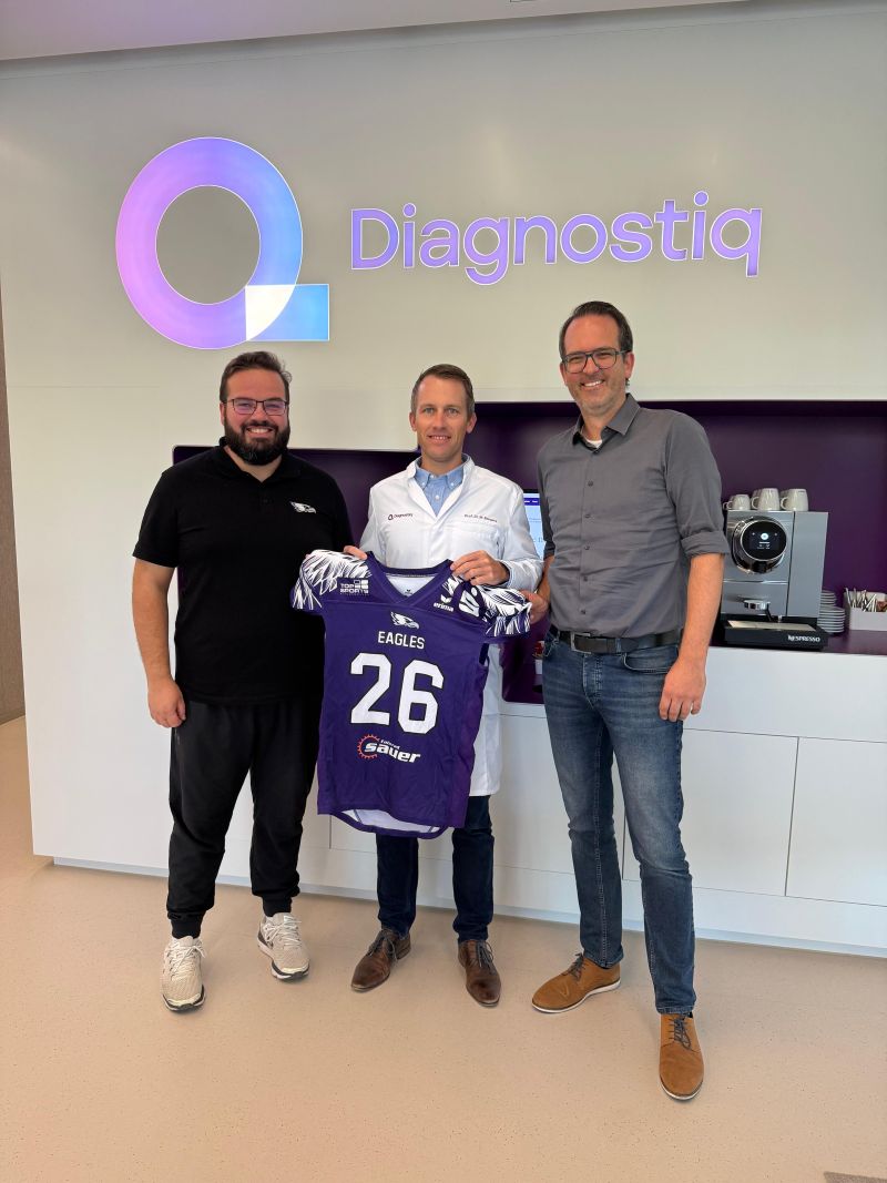 Mit Diagnostiq gewinnen die Reutlingen Eagles einen neuen regionalen Partner, der sich für Gesundheit, Prävention und Sport engagiert.